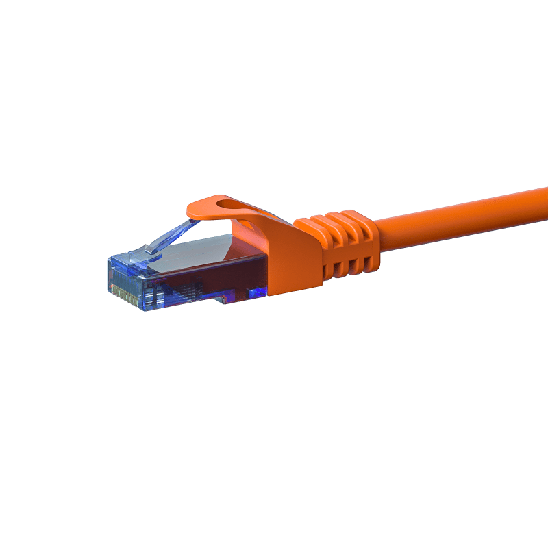 CAT6a Netzwerkkabel 100% Kupfer - U/UTP - 0,50 Meter - Orange