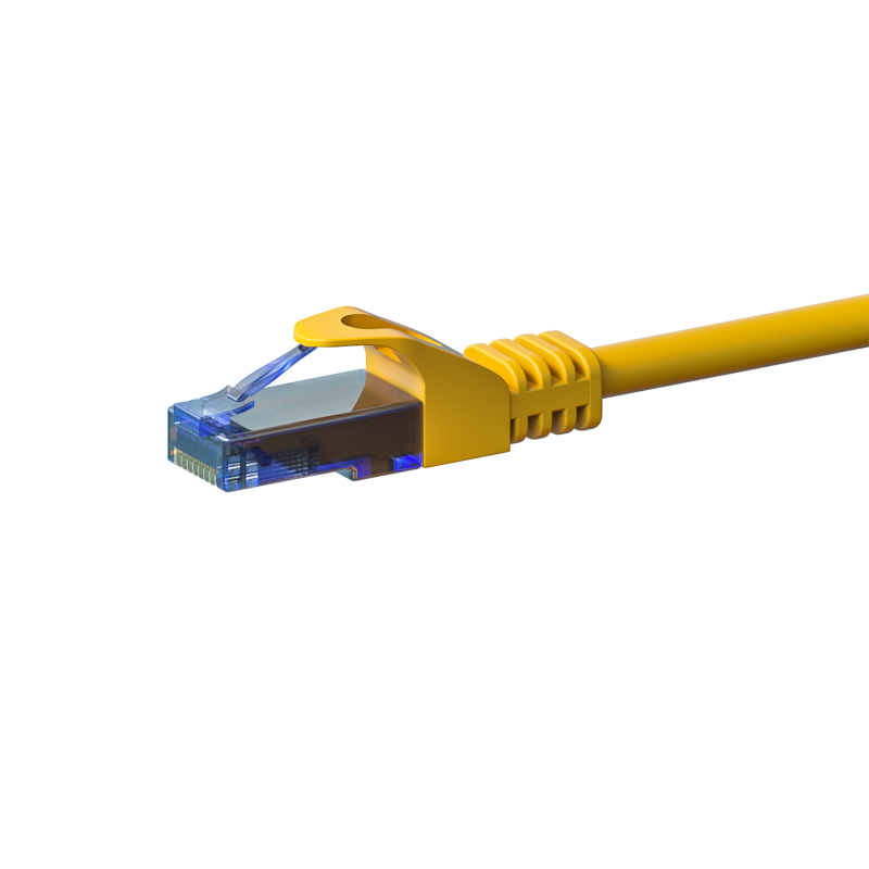 CAT6a Netzwerkkabel 100% Kupfer - U/UTP - 0,15 Meter - Gelb