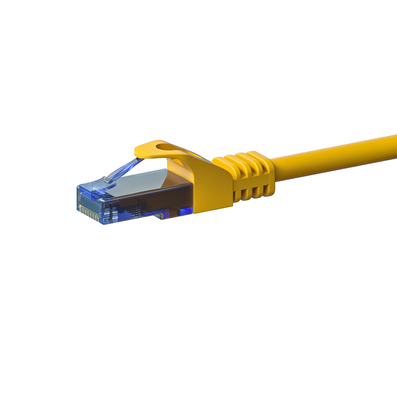 CAT6a Netzwerkkabel 100% Kupfer - U/UTP - 0,50 Meter - Gelb