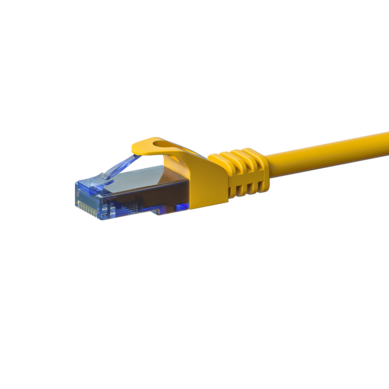 CAT6a Netzwerkkabel 100% Kupfer - U/UTP - 7,50 meter - Gelb