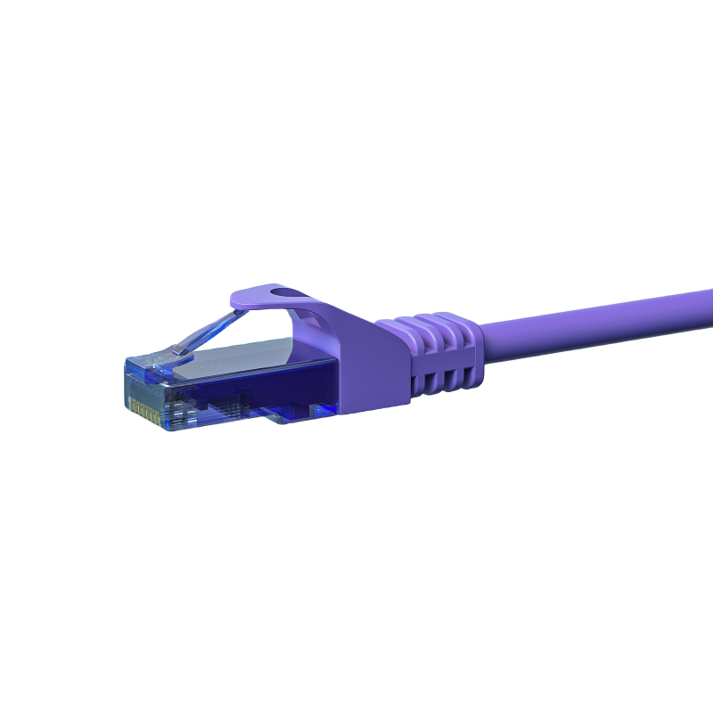 CAT6a Netzwerkkabel 100% Kupfer - U/UTP - 0,50 Meter - Violett