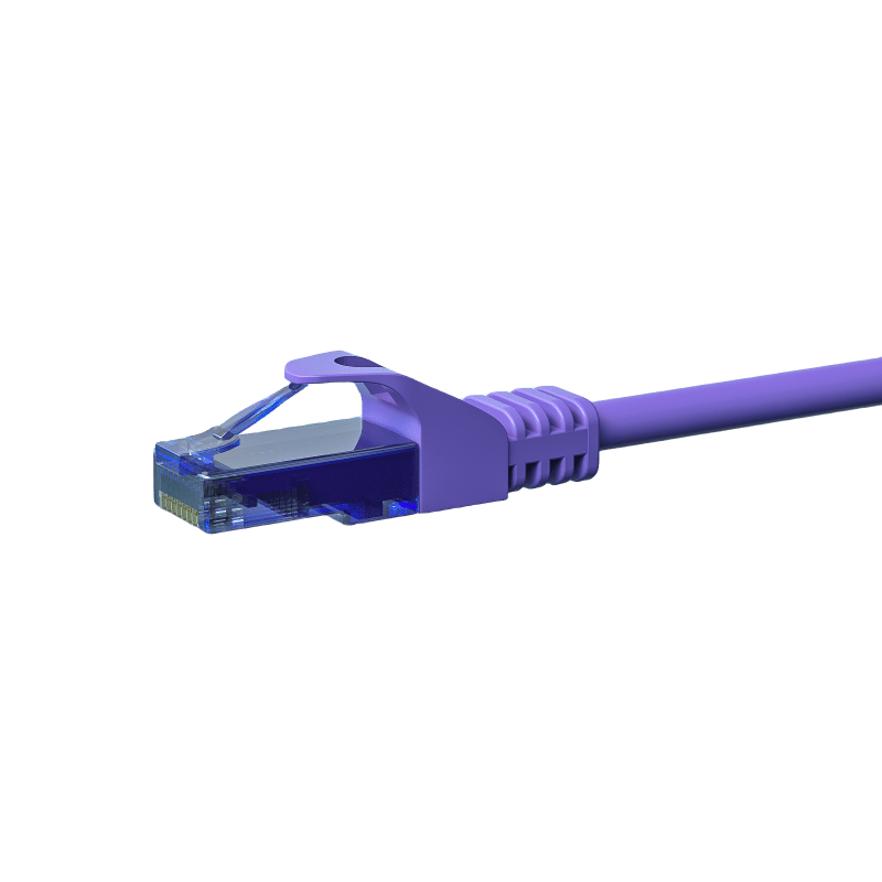 CAT6a Netzwerkkabel 100% Kupfer - U/UTP - 0,50 Meter - Violett