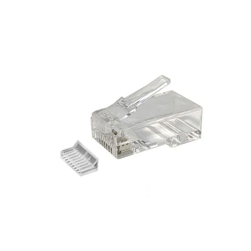 RJ45 CAT 6 Netzwerkstecker – für massive UTP Kabel - mit Hilfstück