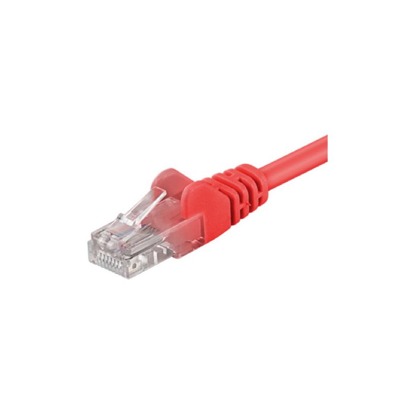 CAT 5e Netzwerkkabel U/UTP – 1 Meter -  Rot - CCA
