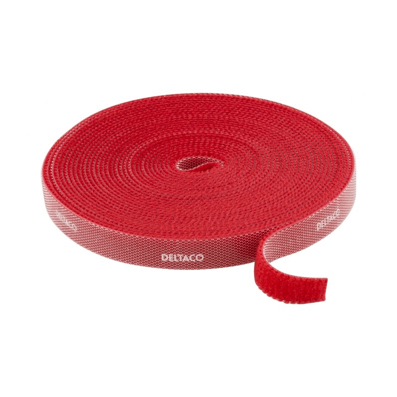 Klettverschluss  - 5 Meter - 9 mm breit - Rot