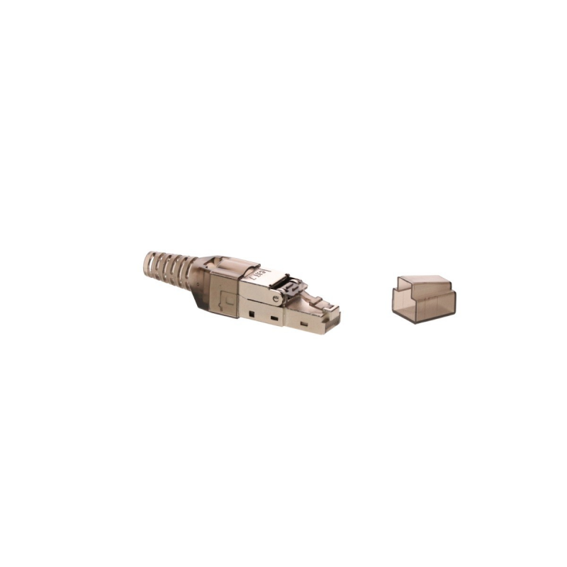 S/FTP CAT7 Toolless RJ45 Netzwerkstecker - für Starrleiter