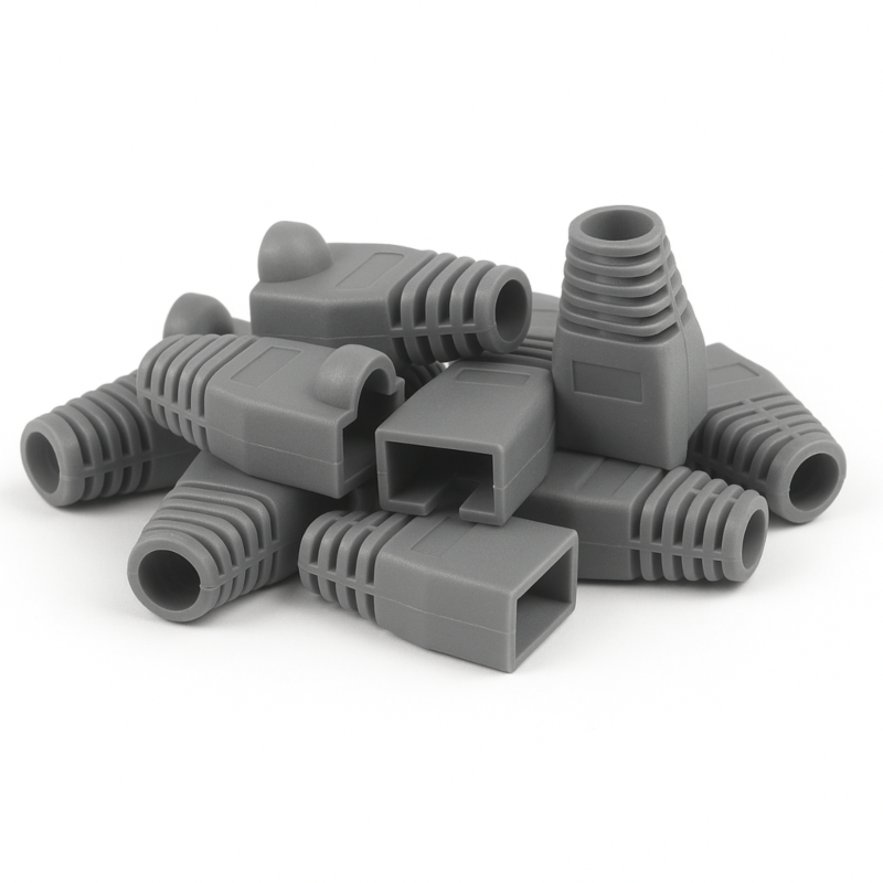 DANICOM RJ45 Kabeltülle Grau Groß - 10 Stück