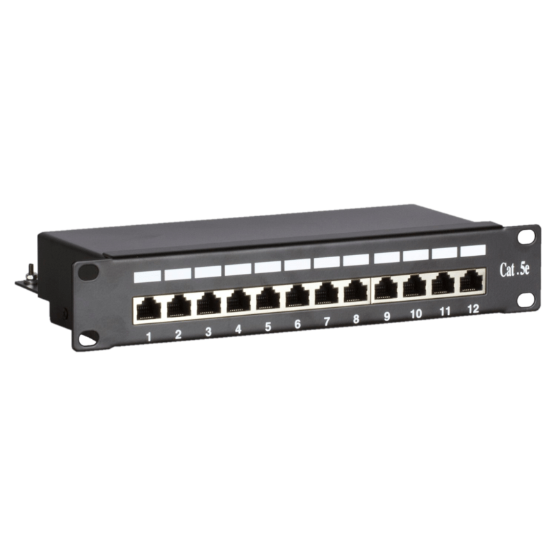 Patchpanel 10”, 12-fach FTP Patchpanel CAT 5e