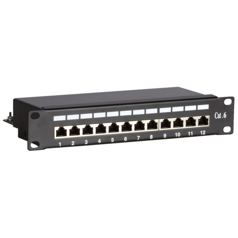 Patchpanel 10”, 12-fach FTP Patchpanel CAT 6