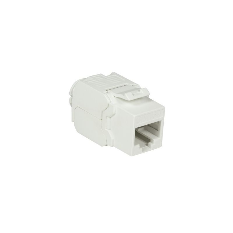 CAT6a UTP Keystone Netzwerkstecker - Toolless - Weiß