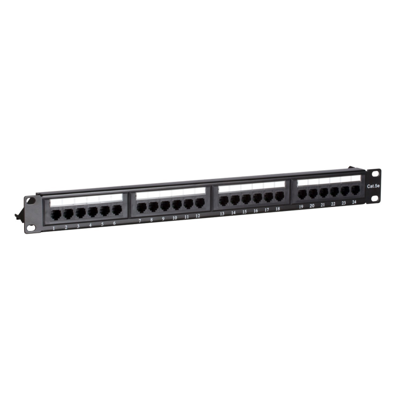 Patchpanel 19" CAT5e UTP - 24 ports