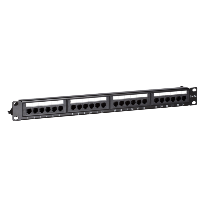 Patchpanel 19" CAT5e UTP - 24 ports