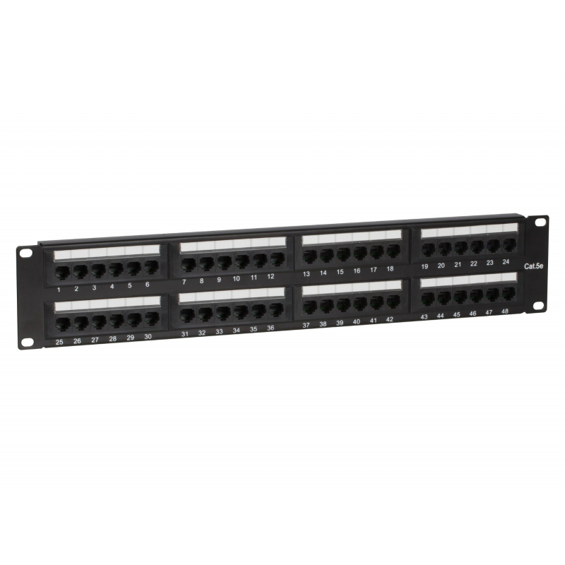 Patchpanel 19" CAT5e UTP - 48 ports