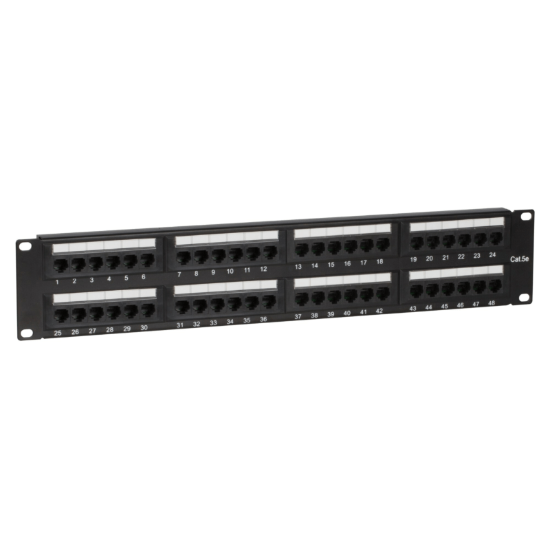 Patchpanel 19" CAT5e UTP - 48 ports