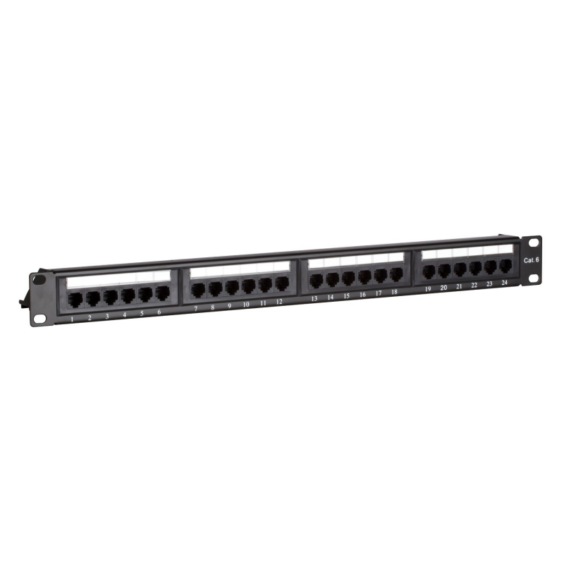 Patchpanel 19" CAT6 UTP - 24 ports