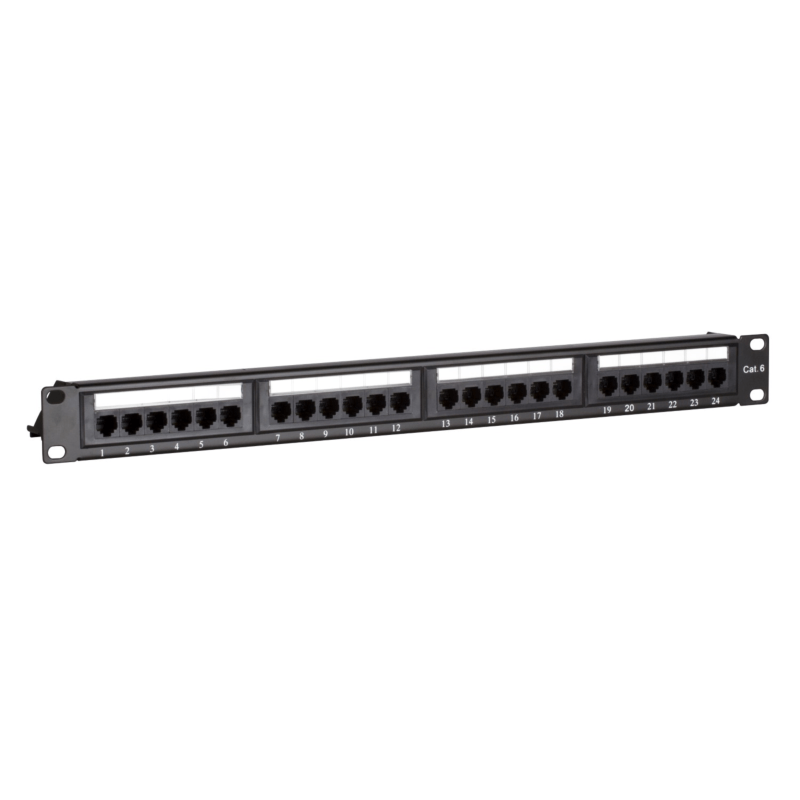 Patchpanel 19" CAT6 UTP - 24 ports