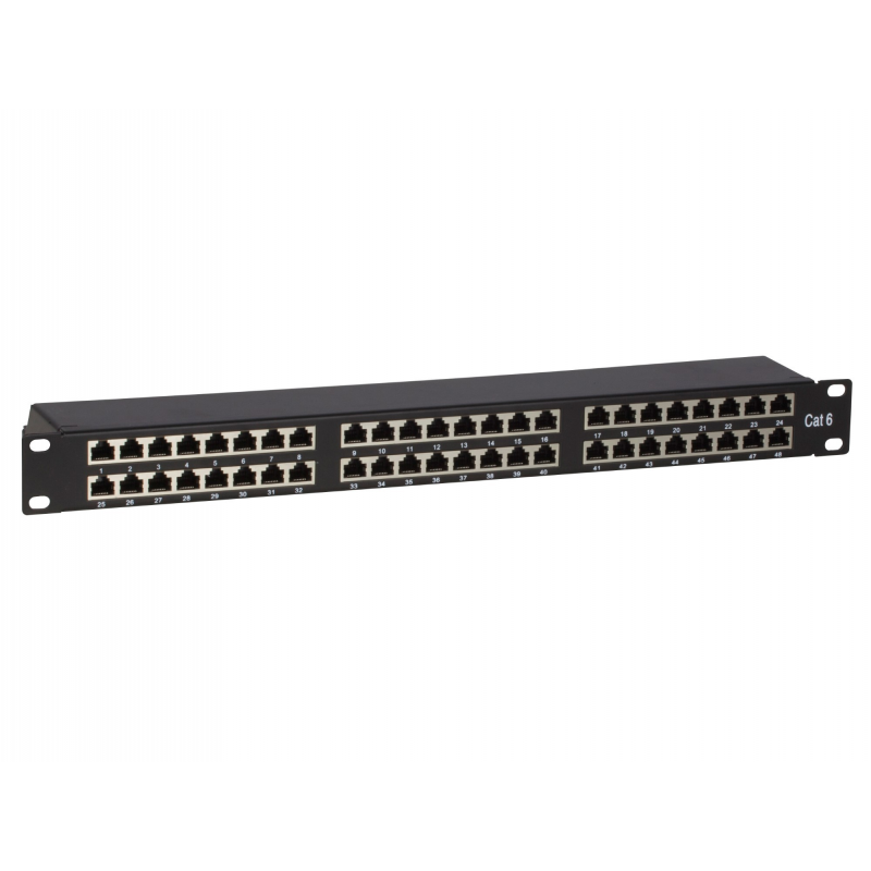 Patchpanel 19” CAT6 FTP - 48 ports