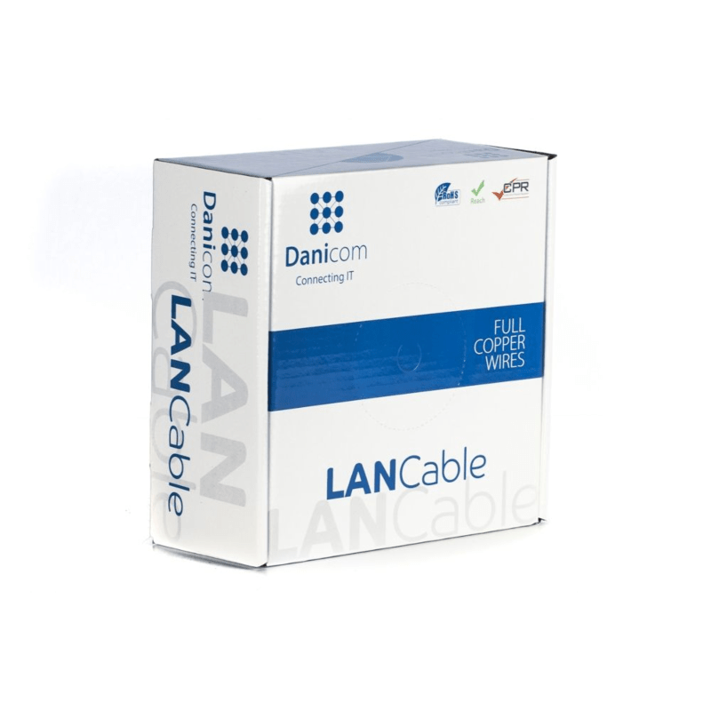 DANICOM CAT6A UTP 50m Außenkabel Starrleiter - PE (Fca)