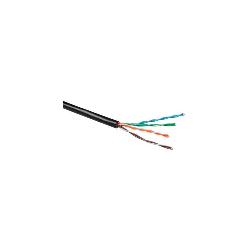 CAT 6 Belden Kabel für den Aussenbereich - 4X2XAWG 23/1 - Starrleiter - 100% Kupfer - U/UTP - 100 Meter - Schwarz