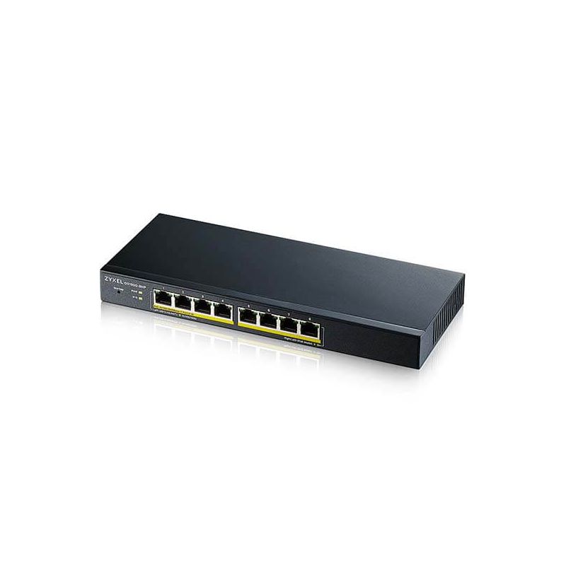 Zyxel 8-Ports GS1900 smart managed PoE+ Switch