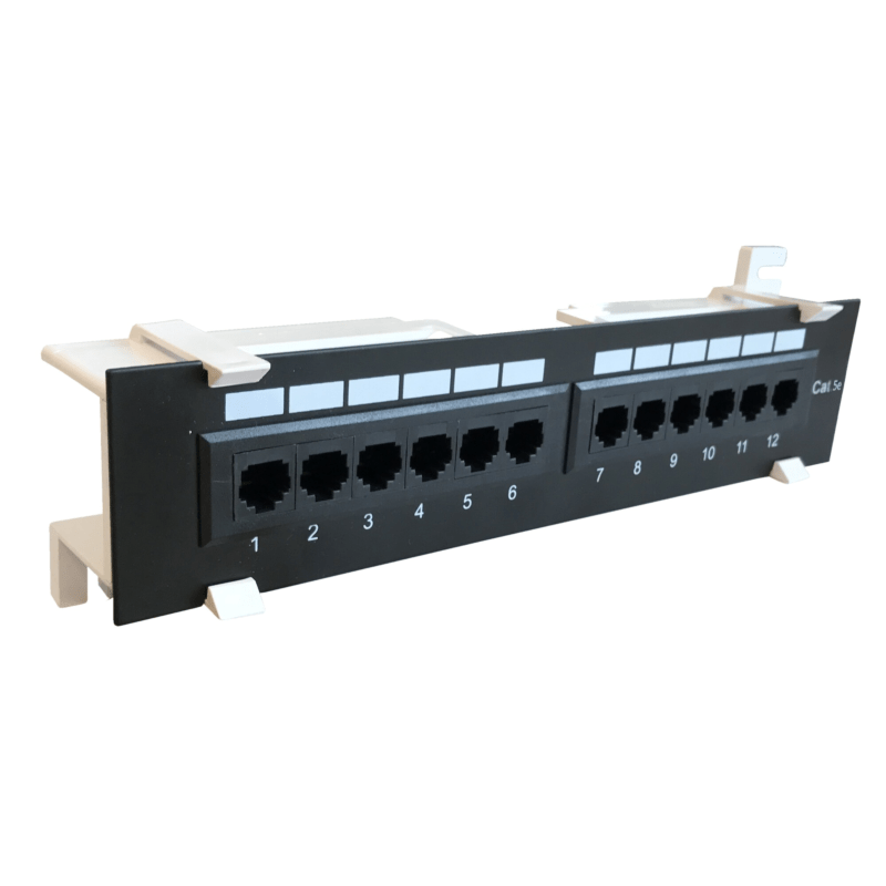 CAT 5e Wand Patchpanel, 12-fach UTP