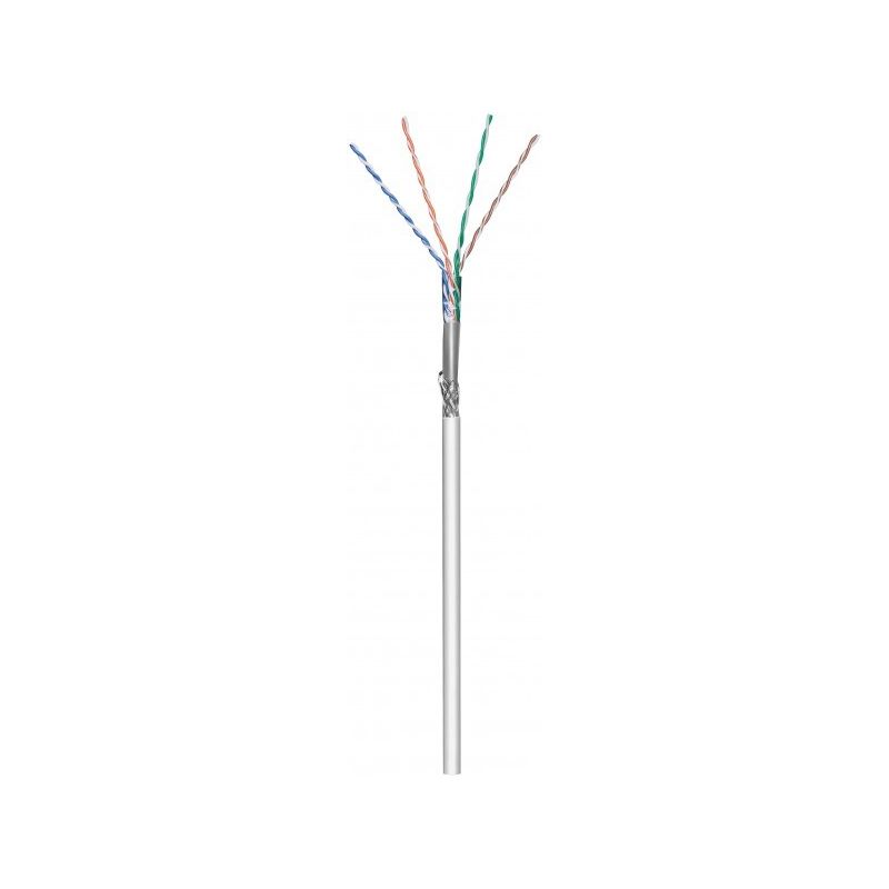 CAT5e Netzwerkkabel, SF/UTP, AWG 26/7 (Flexibel), 100 Meter, Grau, CCA 