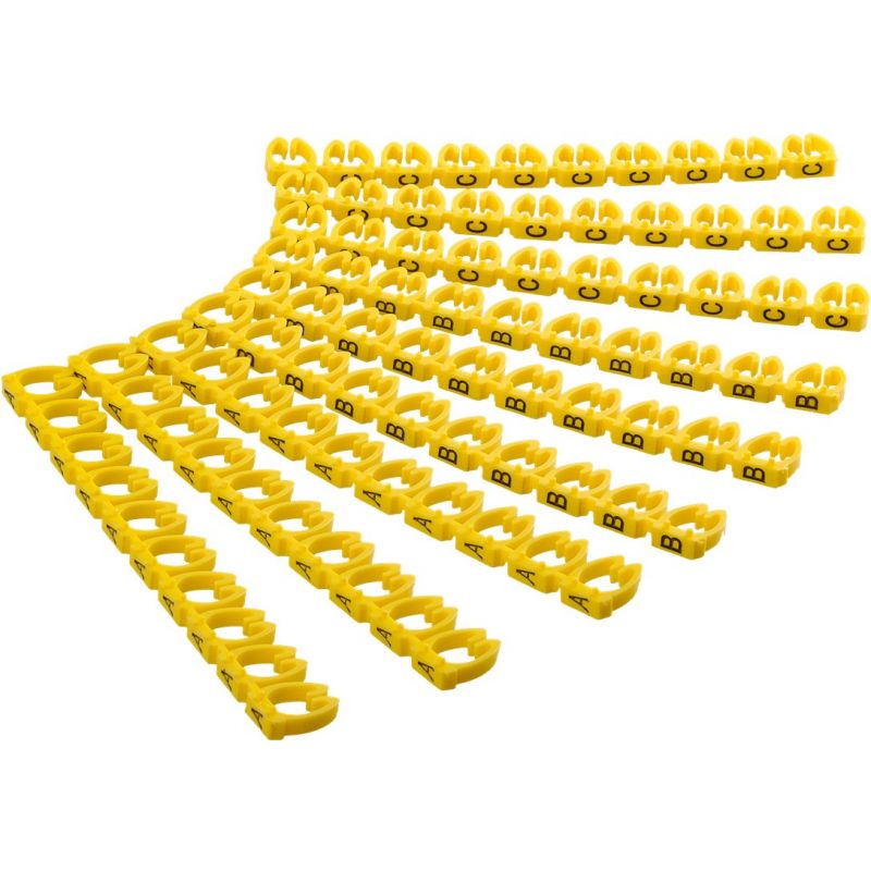 Kabelmarkierung – Set von 90 Stück (30 x jede Buchstabe)